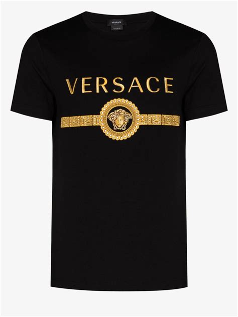 mens black polo versace|Versace t shirt men price.